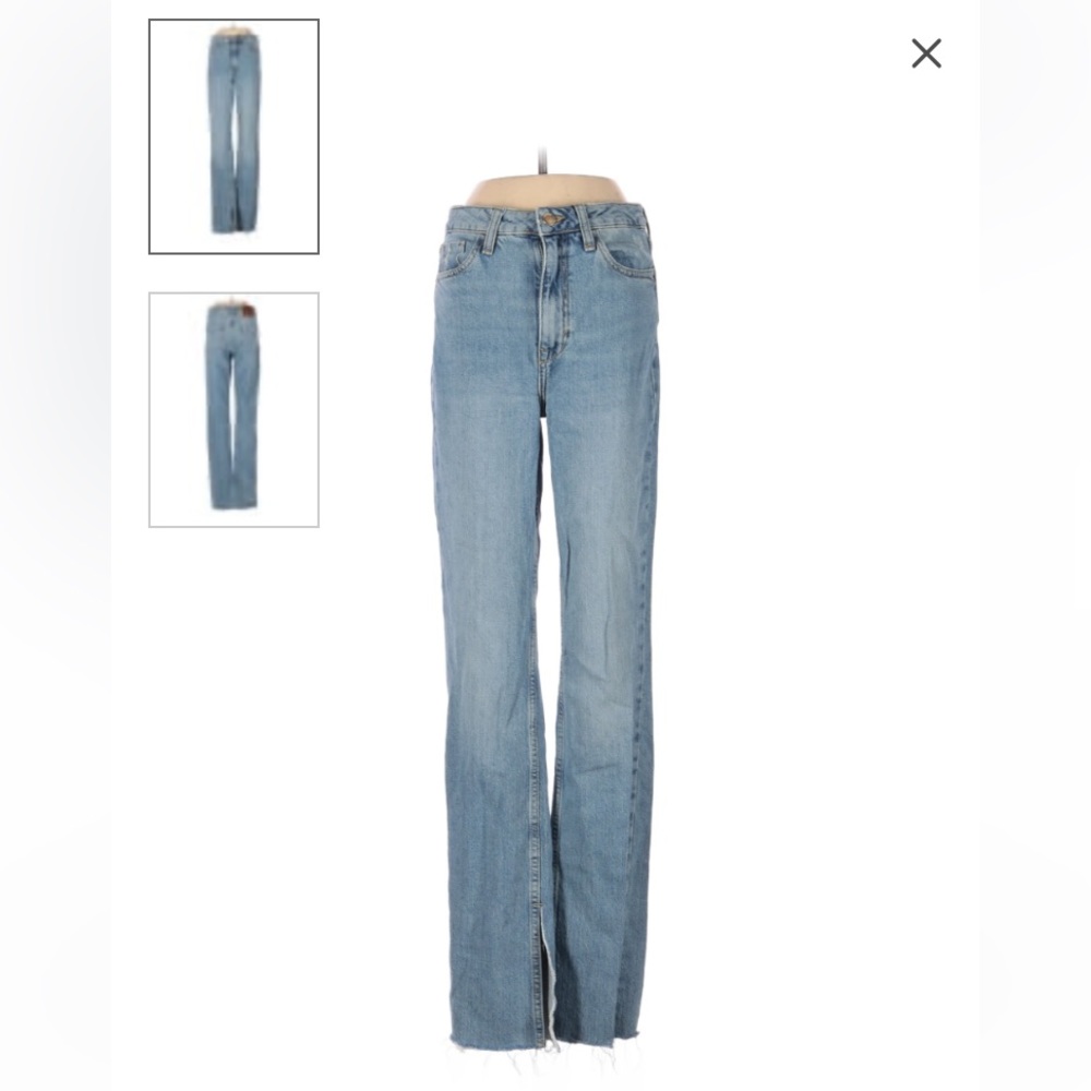 Zara Boot Cut Split Hem Jeans